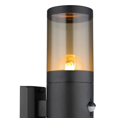 Záhradné svietidlo Globo 32014-2BSS 2x60W E27 230V IP44 , senzor